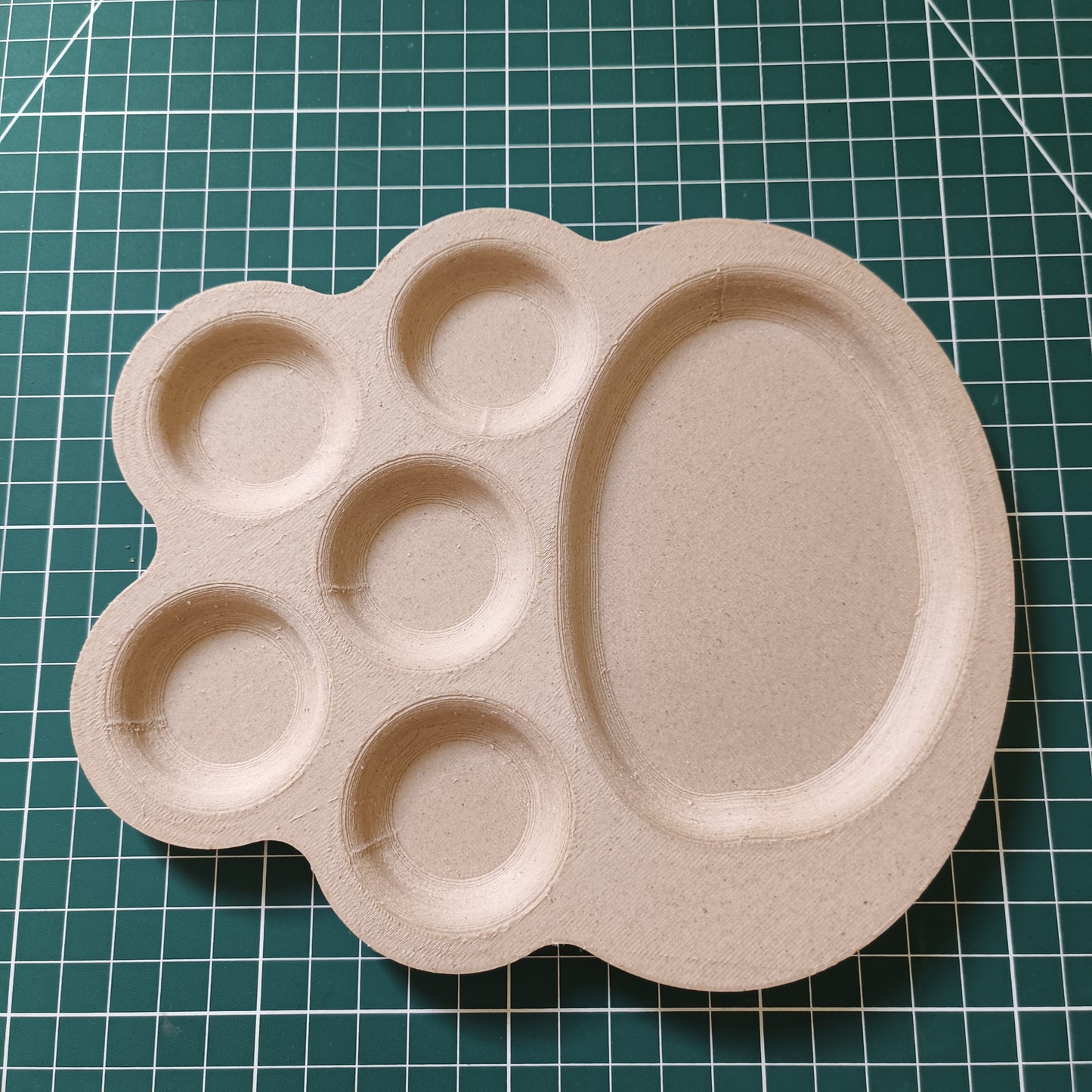 Paw Shaped Artist Palette – 6 Color Bowls for Painters