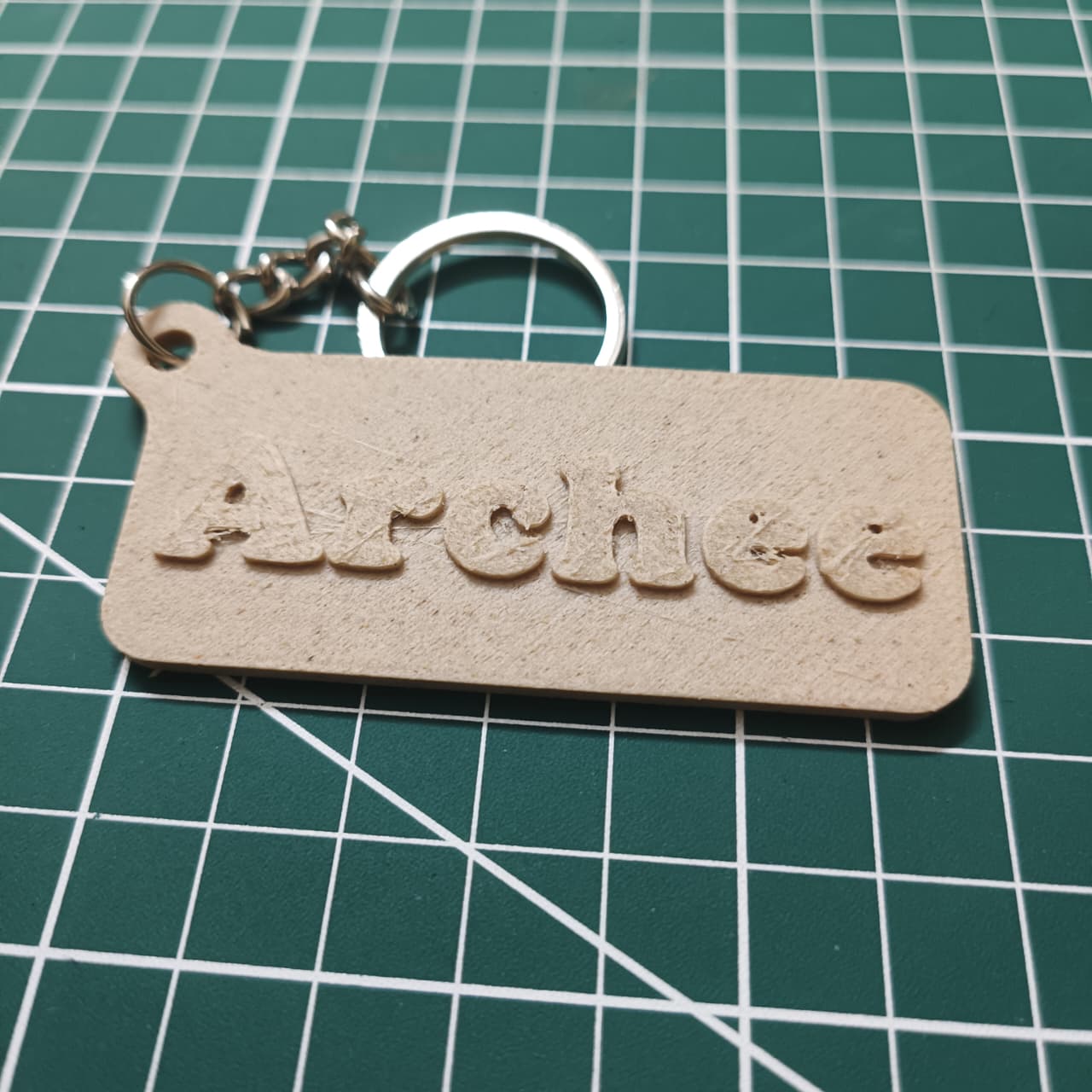 Personalized Wooden Keychain – Custom Name | Stylish Wood-PLA Keyring
