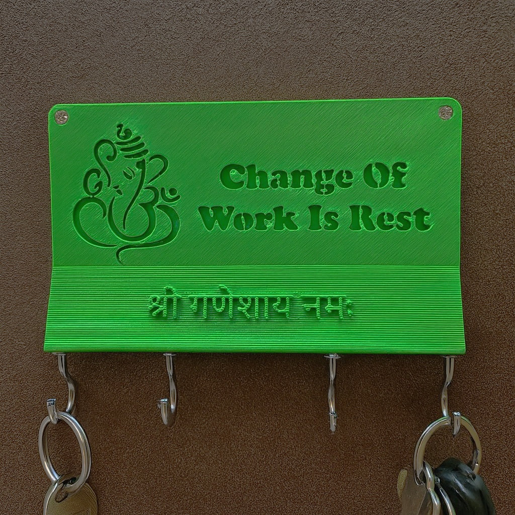 Keys Holder with Lord Ganesh Picture