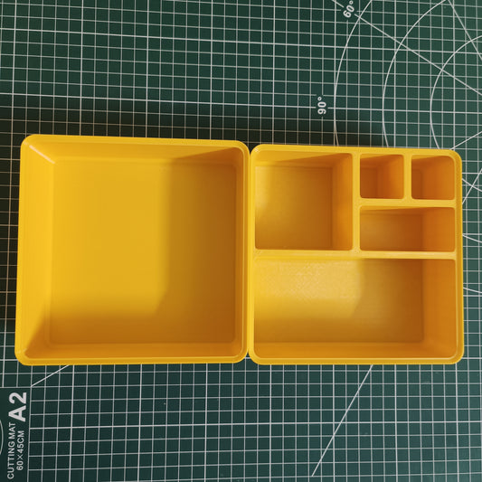 Set of 2 Stackable Boxes 150x150x50mm - Modular Organiser Set