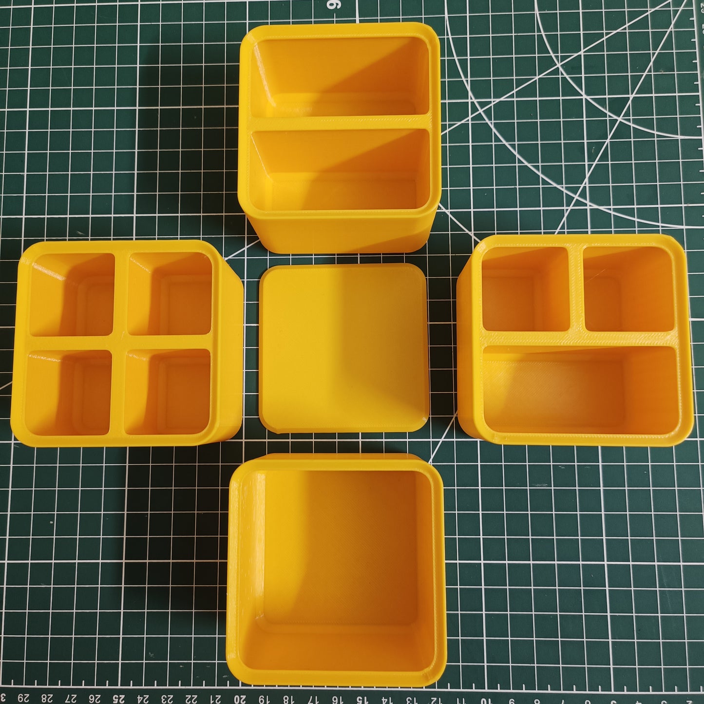 Compact Stackable Storage Boxes – 4-Piece Organizer Set