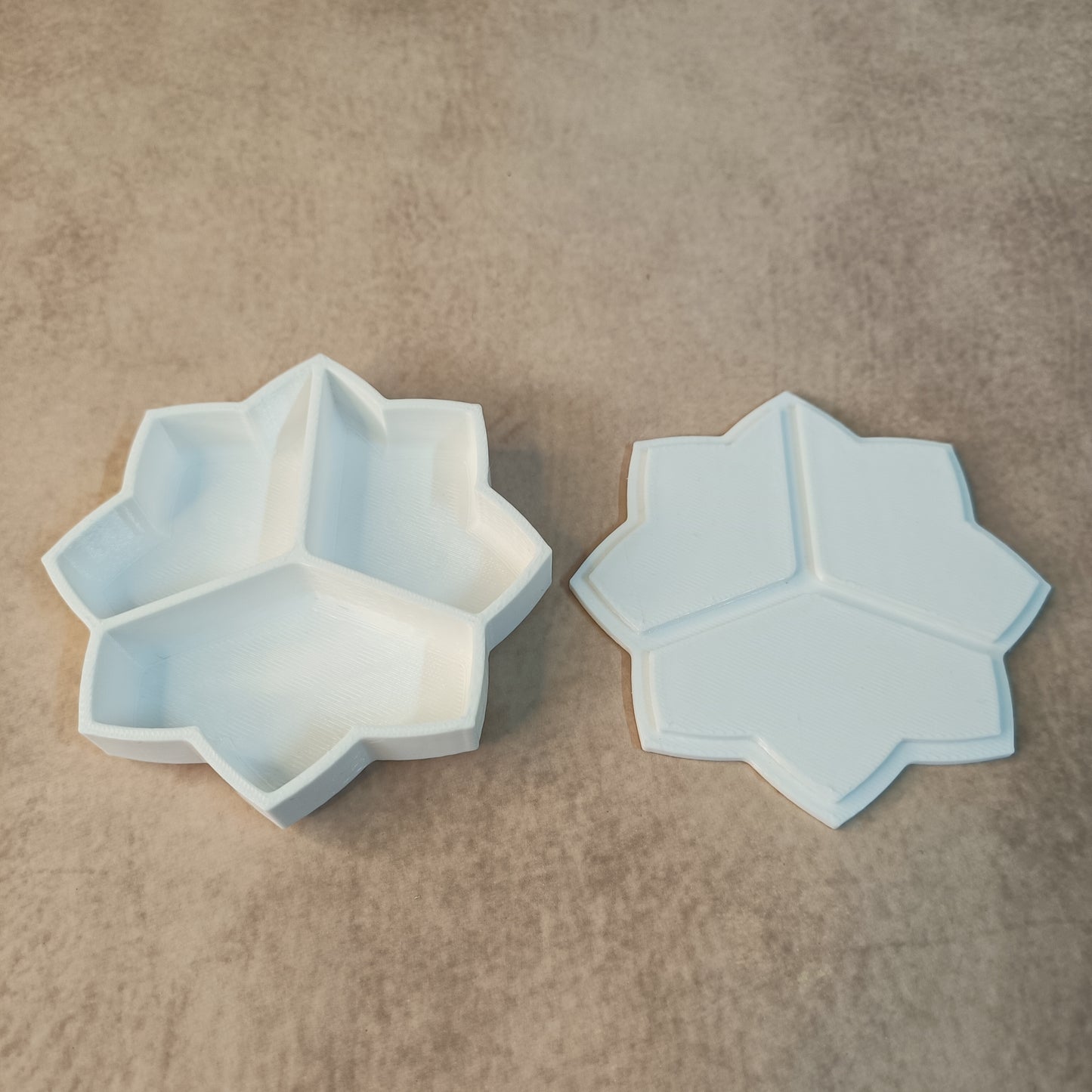 Haldi Kumkum Box - Cute Flower Petal Shaped for Home Temple & Idol Worship