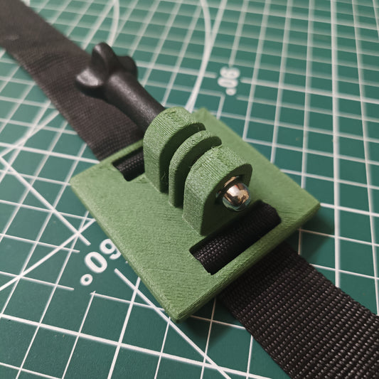 Backpack Strap Mount for Action Cameras – Adjustable Buckle with Strap and Bolt