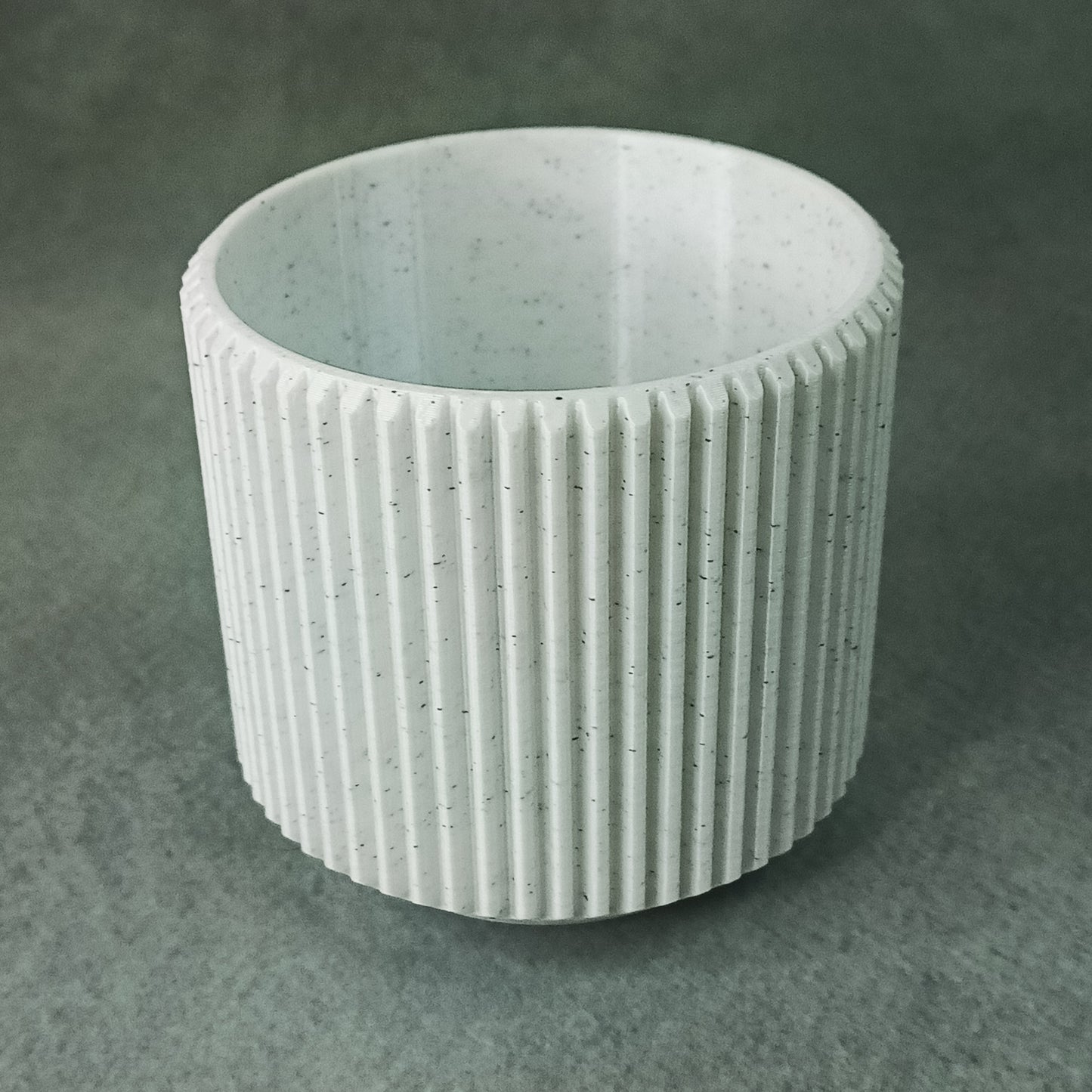 Vertical Ribbed Cylindrical Flower Pot – Modern Textured Planter for Home & Office Decor