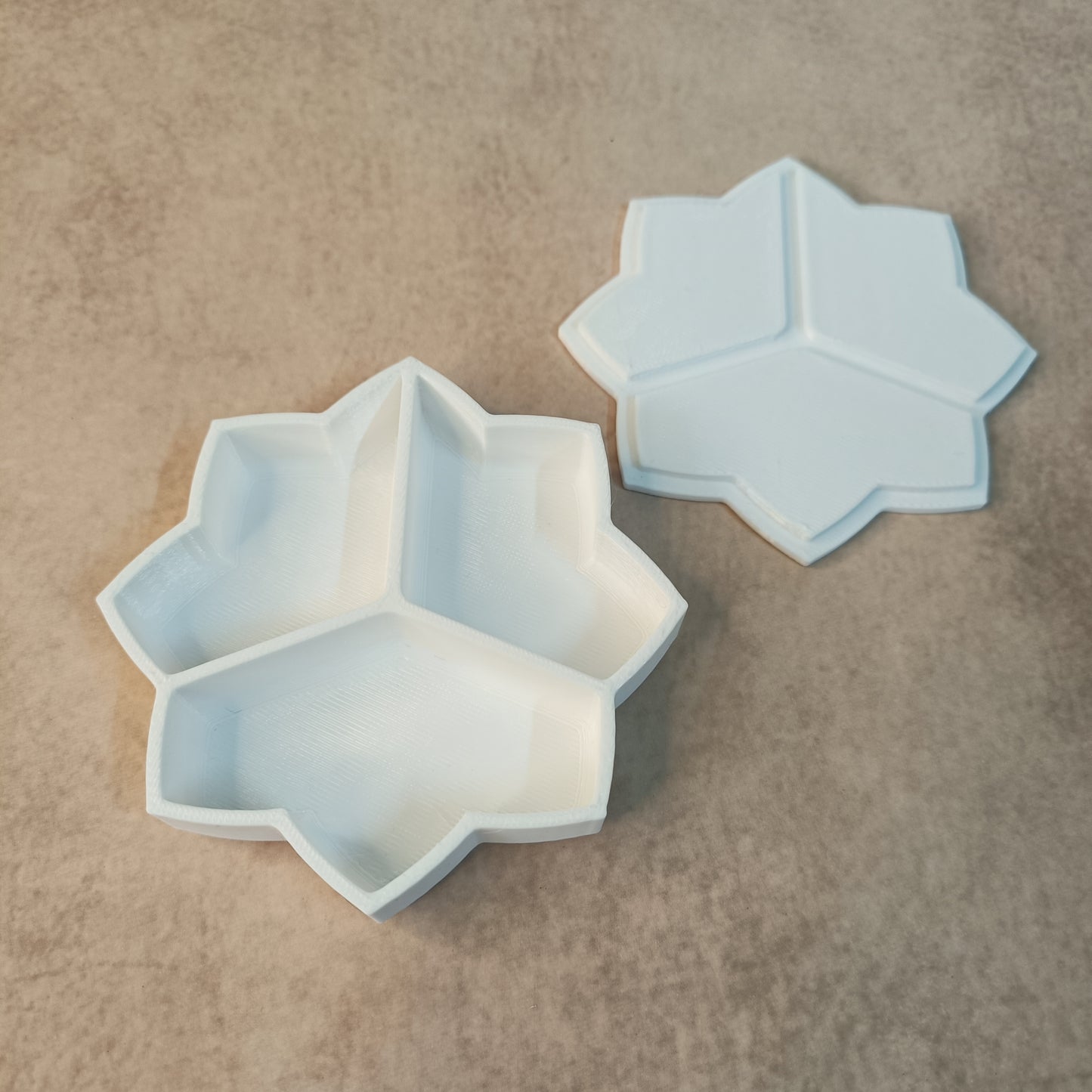 Haldi Kumkum Box - Cute Flower Petal Shaped for Home Temple & Idol Worship