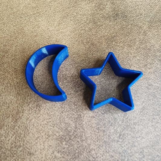 Star and Moon Cookie Cutters – 5cm Celestial Shapes