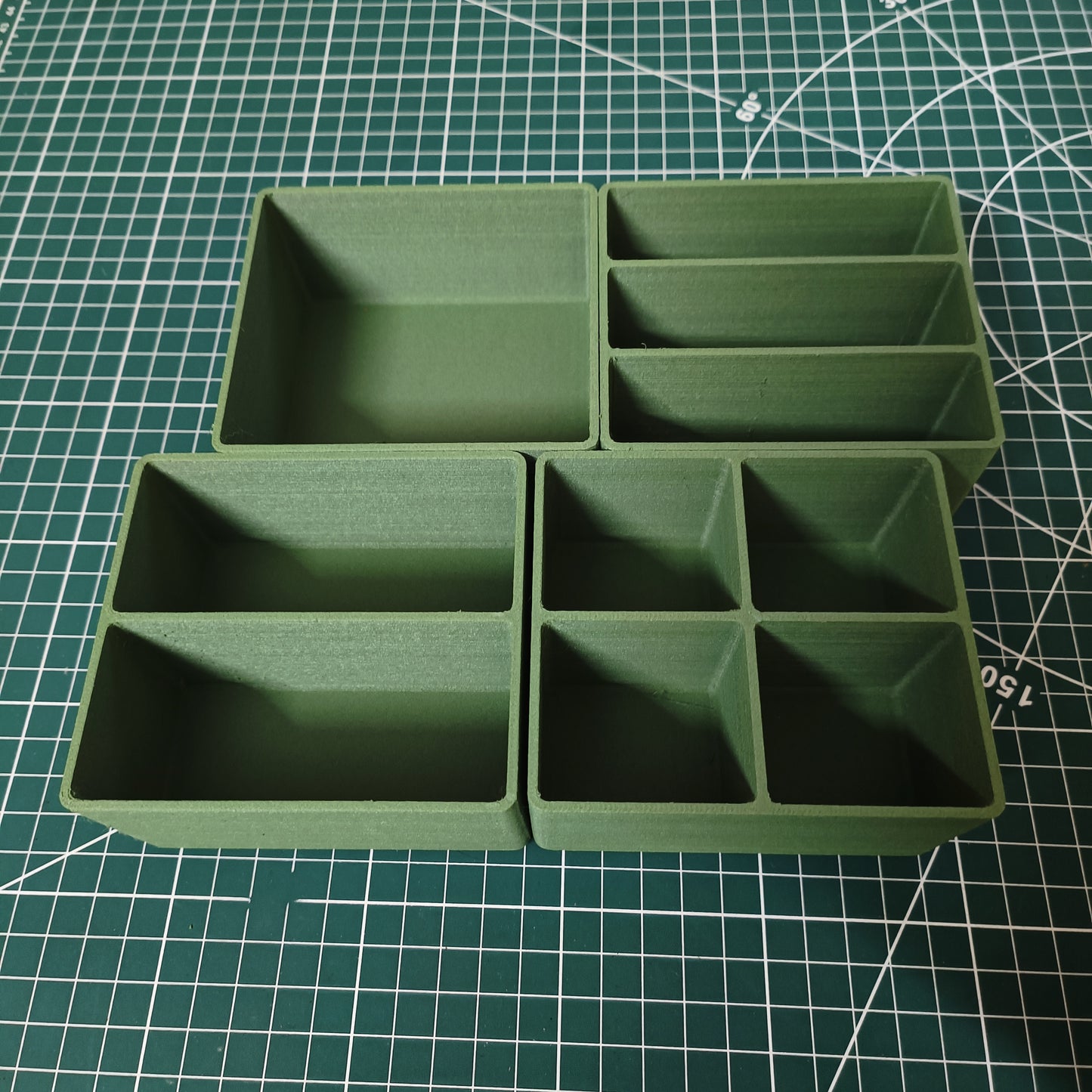 Set of 4 Fridge Door Tray Organizers – Modular Storage Boxes (100×90×50 mm)