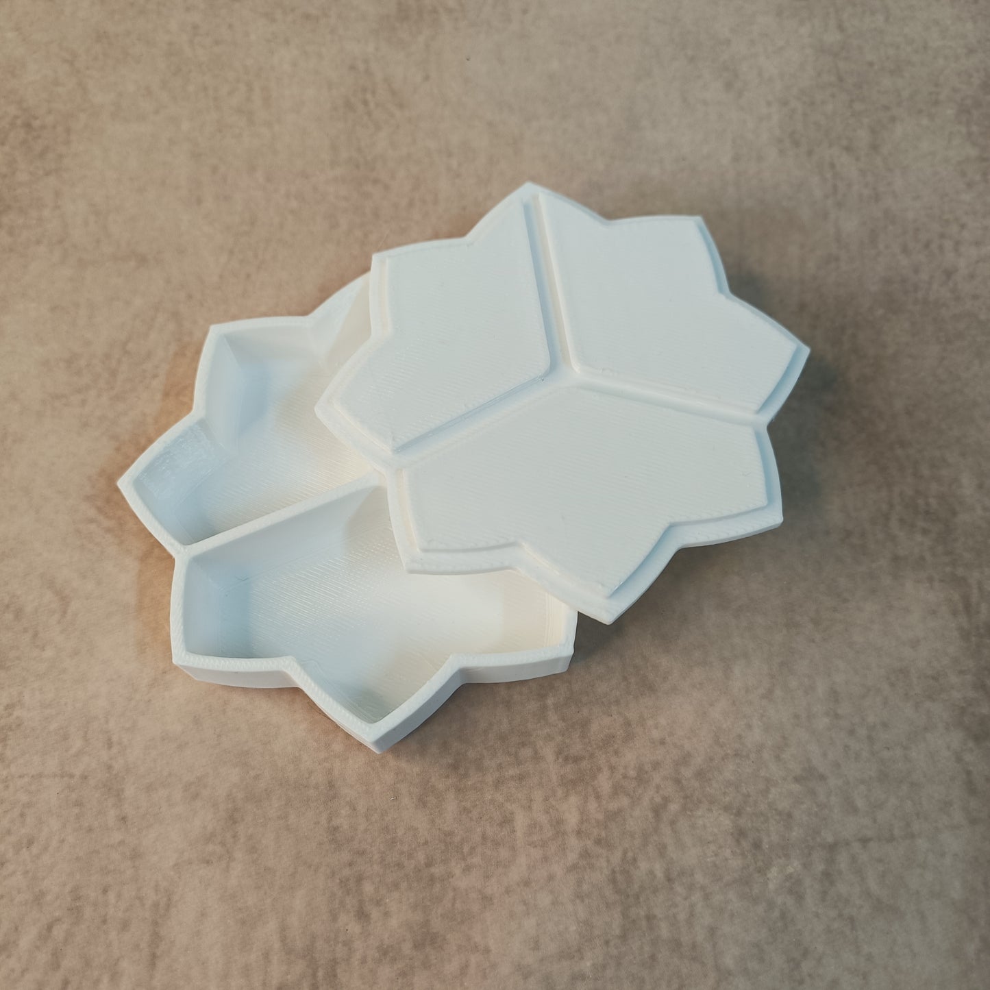 Haldi Kumkum Box - Cute Flower Petal Shaped for Home Temple & Idol Worship