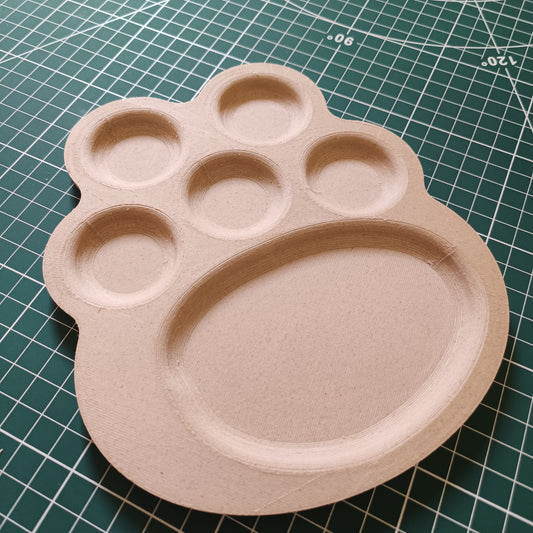Paw Shaped Artist Palette – 6 Color Bowls for Painters