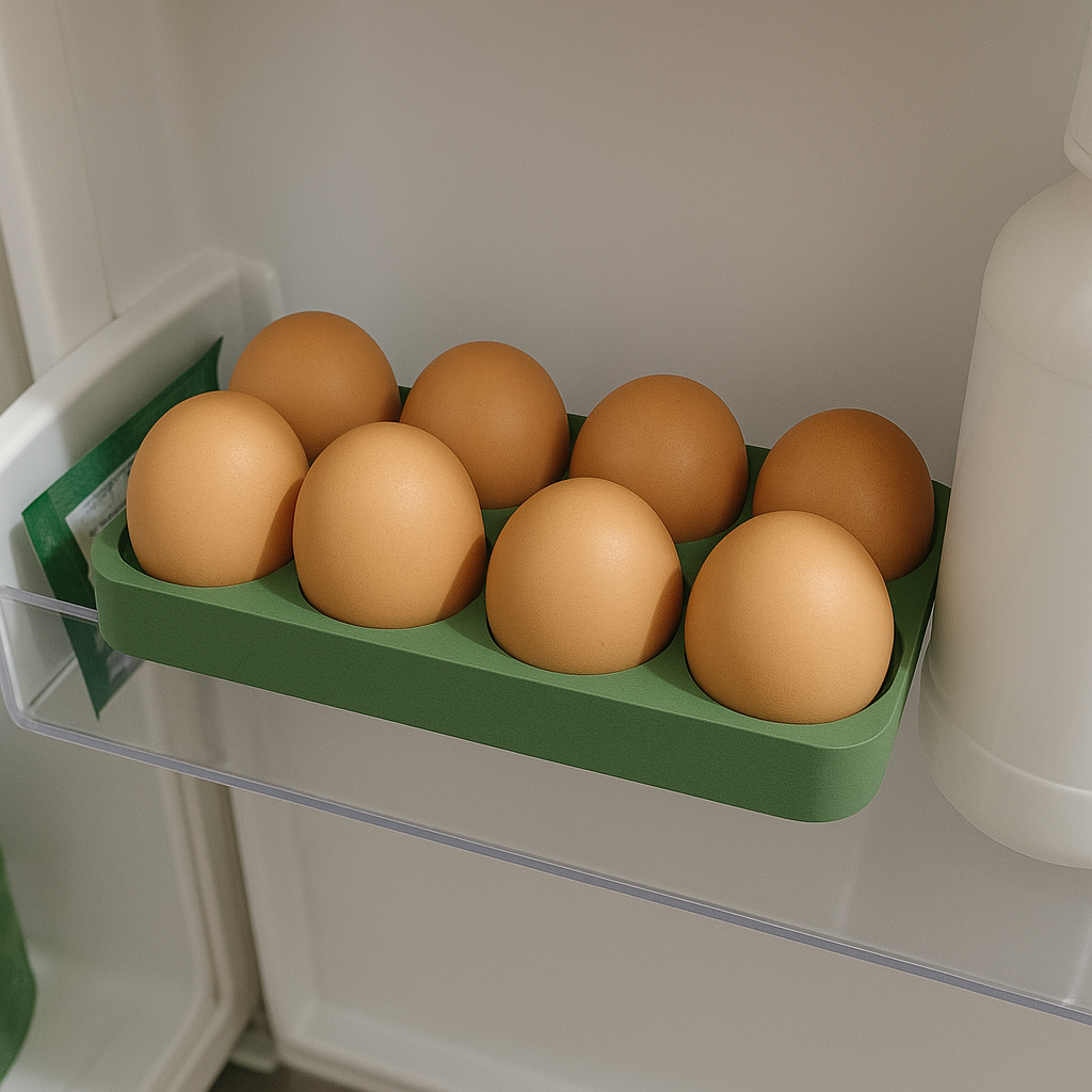 Compact Fridge Door Egg Tray – Space-Saving 11-Egg Holder for Neat Kitchen Storage