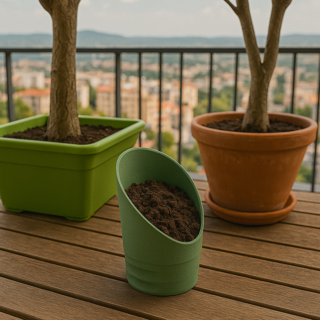 Large Garden Soil Scoop – 120×80 mm Durable Hand Tool for Potting & Plant Care